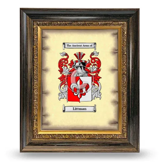 Littman Coat of Arms Framed - Heirloom
