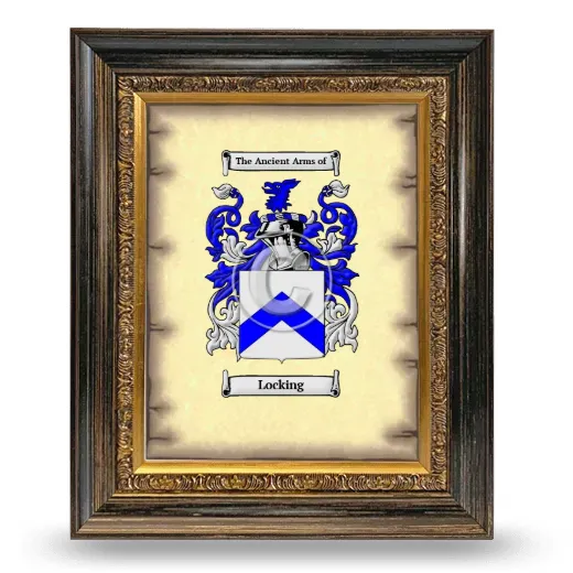 Locking Coat of Arms Framed - Heirloom