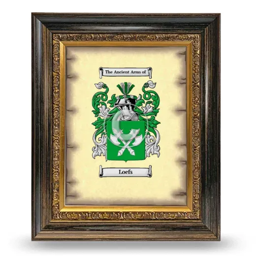 Loefs Coat of Arms Framed - Heirloom