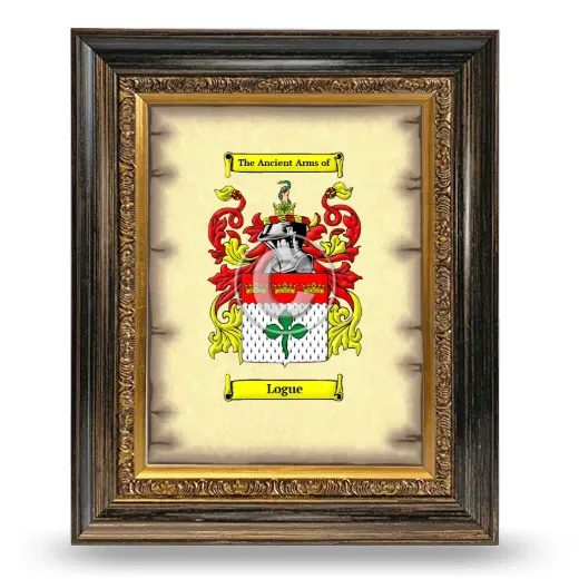 Logue Coat of Arms Framed - Heirloom