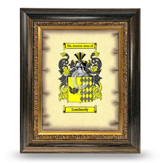 Lombardy Coat of Arms Framed - Heirloom