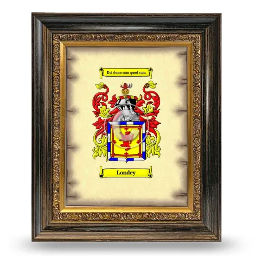 Londey Coat of Arms Framed - Heirloom