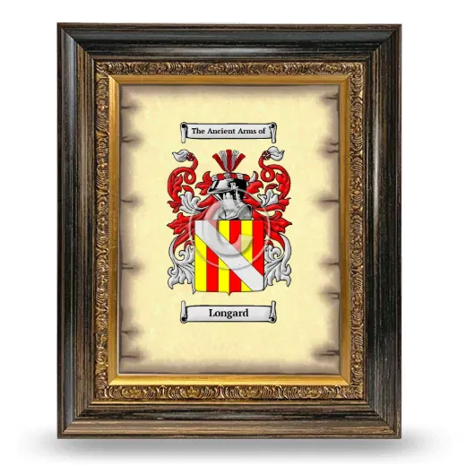 Longard Coat of Arms Framed - Heirloom