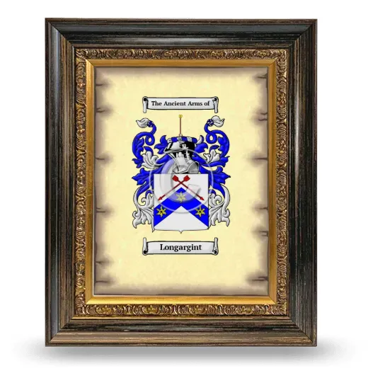 Longargint Coat of Arms Framed - Heirloom