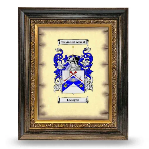 Lonigen Coat of Arms Framed - Heirloom