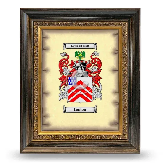 Lonton Coat of Arms Framed - Heirloom