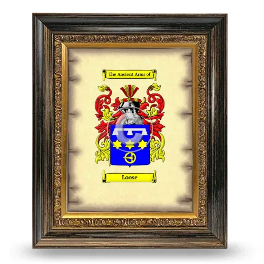 Loose Coat of Arms Framed - Heirloom