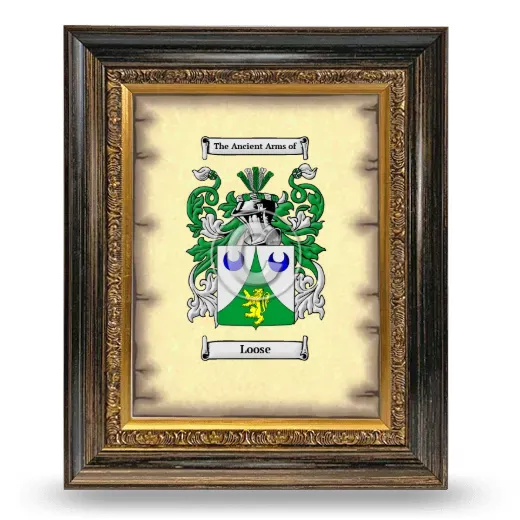 Loose Coat of Arms Framed - Heirloom