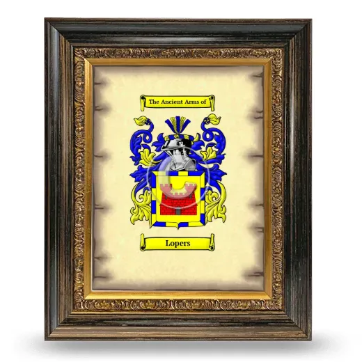 Lopers Coat of Arms Framed - Heirloom