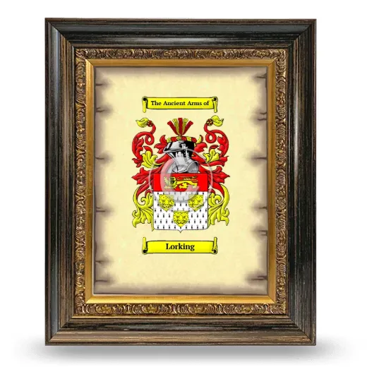 Lorking Coat of Arms Framed - Heirloom