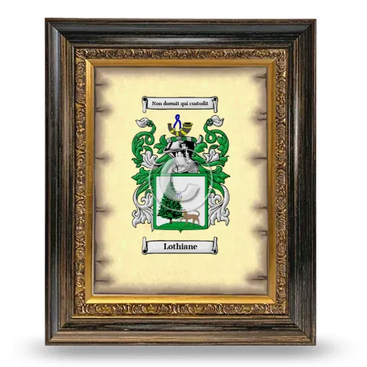 Lothiane Coat of Arms Framed - Heirloom