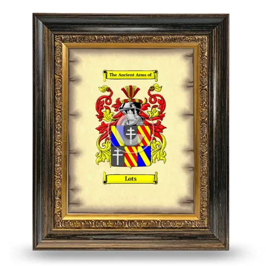 Lots Coat of Arms Framed - Heirloom