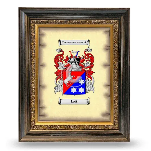 Lott Coat of Arms Framed - Heirloom