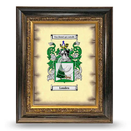 Louden Coat of Arms Framed - Heirloom