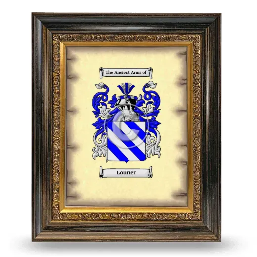 Lourier Coat of Arms Framed - Heirloom