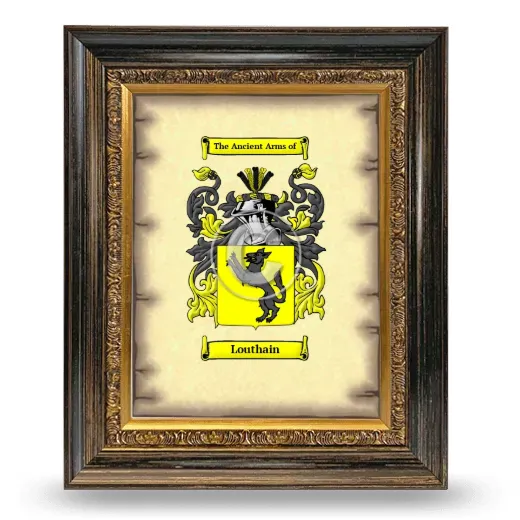 Louthain Coat of Arms Framed - Heirloom