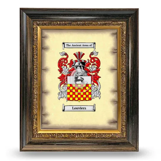 Louviers Coat of Arms Framed - Heirloom