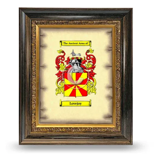 Lovejoy Coat of Arms Framed - Heirloom