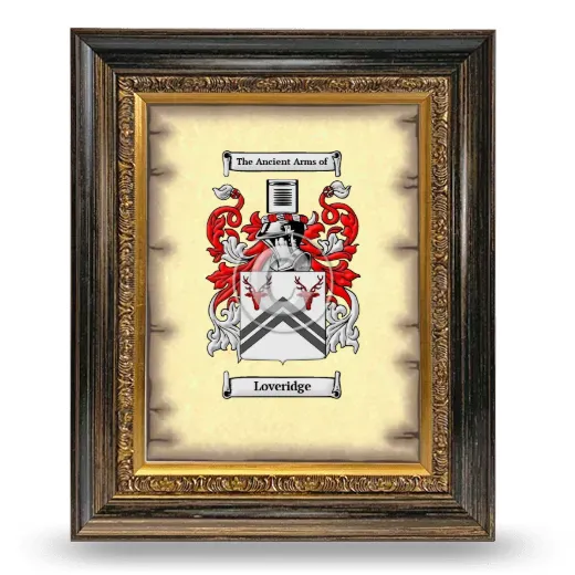 Loveridge Coat of Arms Framed - Heirloom