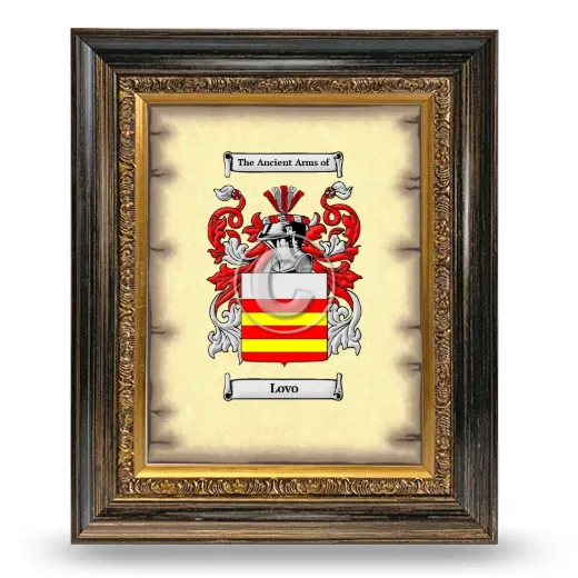 Lovo Coat of Arms Framed - Heirloom