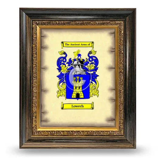 Lowech Coat of Arms Framed - Heirloom