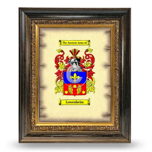 Lowenheim Coat of Arms Framed - Heirloom