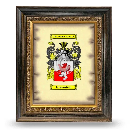 Lowenstein Coat of Arms Framed - Heirloom