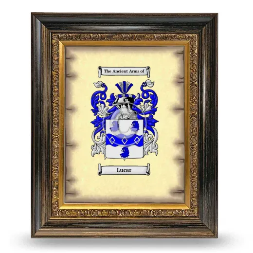 Lucar Coat of Arms Framed - Heirloom