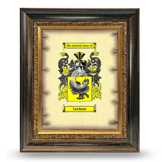 Luciano Coat of Arms Framed - Heirloom