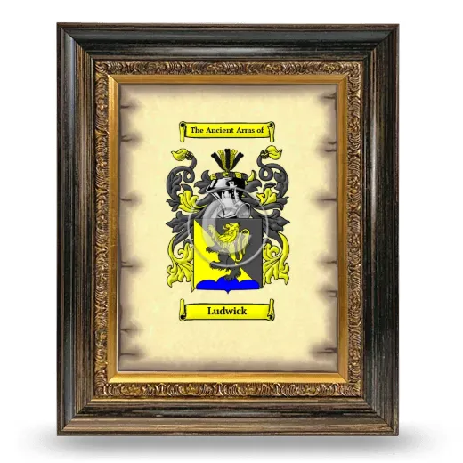 Ludwick Coat of Arms Framed - Heirloom