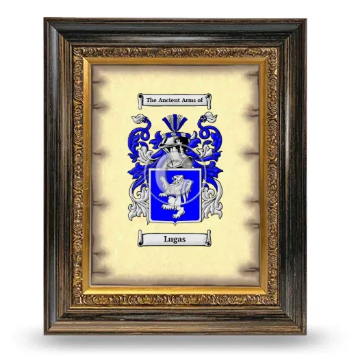 Lugas Coat of Arms Framed - Heirloom