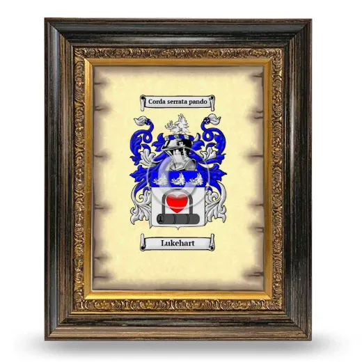 Lukehart Coat of Arms Framed - Heirloom