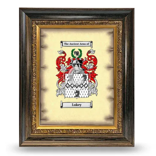 Lukey Coat of Arms Framed - Heirloom