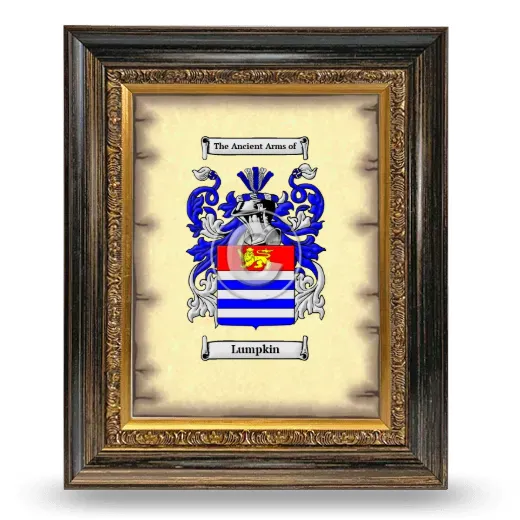 Lumpkin Coat of Arms Framed - Heirloom