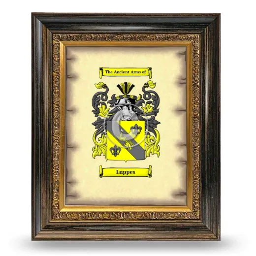 Luppes Coat of Arms Framed - Heirloom