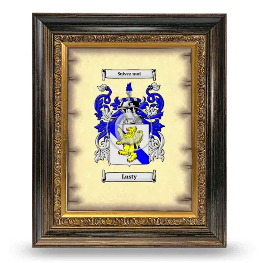 Lusty Coat of Arms Framed - Heirloom