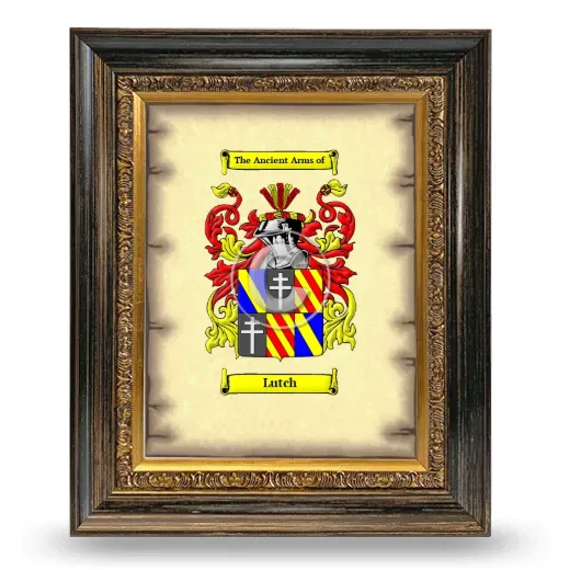 Lutch Coat of Arms Framed - Heirloom