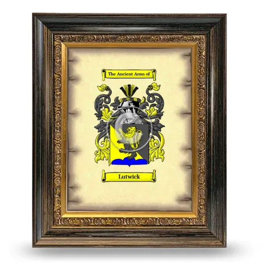 Lutwick Coat of Arms Framed - Heirloom