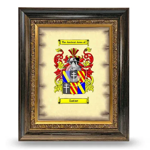 Lutze Coat of Arms Framed - Heirloom