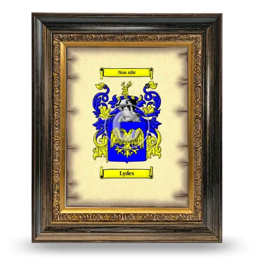 Lydes Coat of Arms Framed - Heirloom