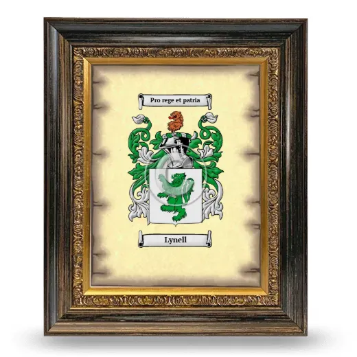 Lynell Coat of Arms Framed - Heirloom