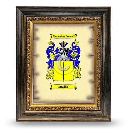 Müeller Coat of Arms Framed - Heirloom