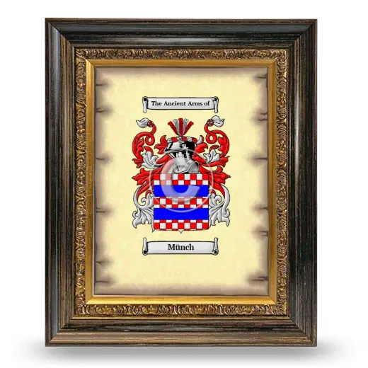 Münch Coat of Arms Framed - Heirloom