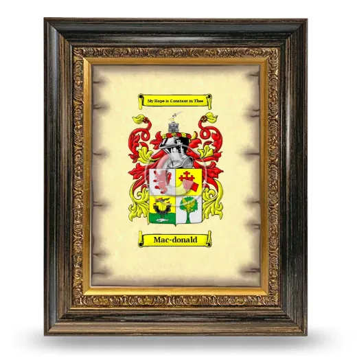Mac-donald Coat of Arms Framed - Heirloom