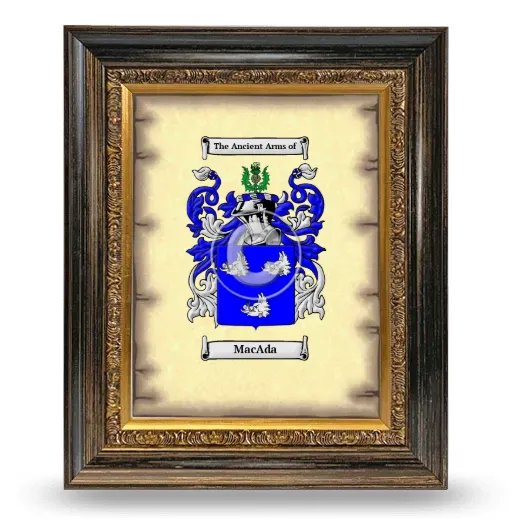 MacAda Coat of Arms Framed - Heirloom