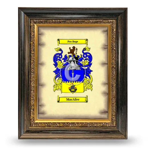 MacAfee Coat of Arms Framed - Heirloom