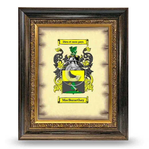MacBurarthay Coat of Arms Framed - Heirloom