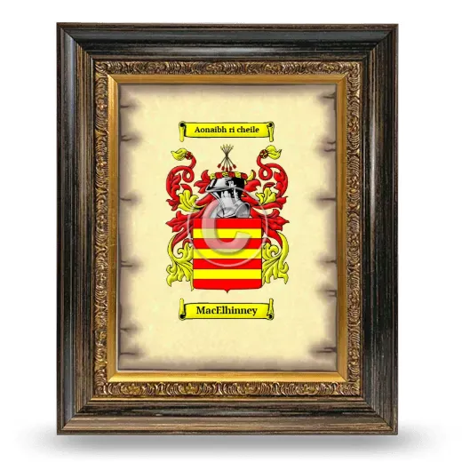 MacElhinney Coat of Arms Framed - Heirloom