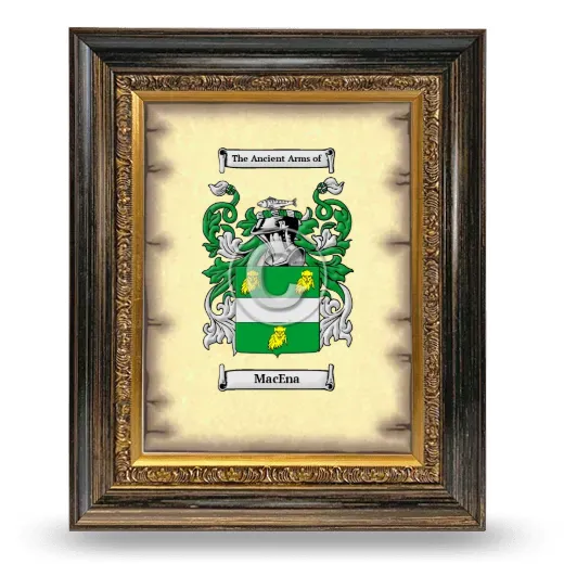 MacEna Coat of Arms Framed - Heirloom
