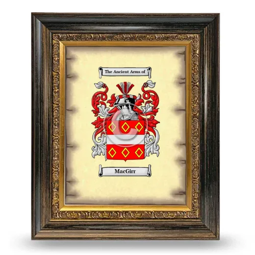 MacGirr Coat of Arms Framed - Heirloom